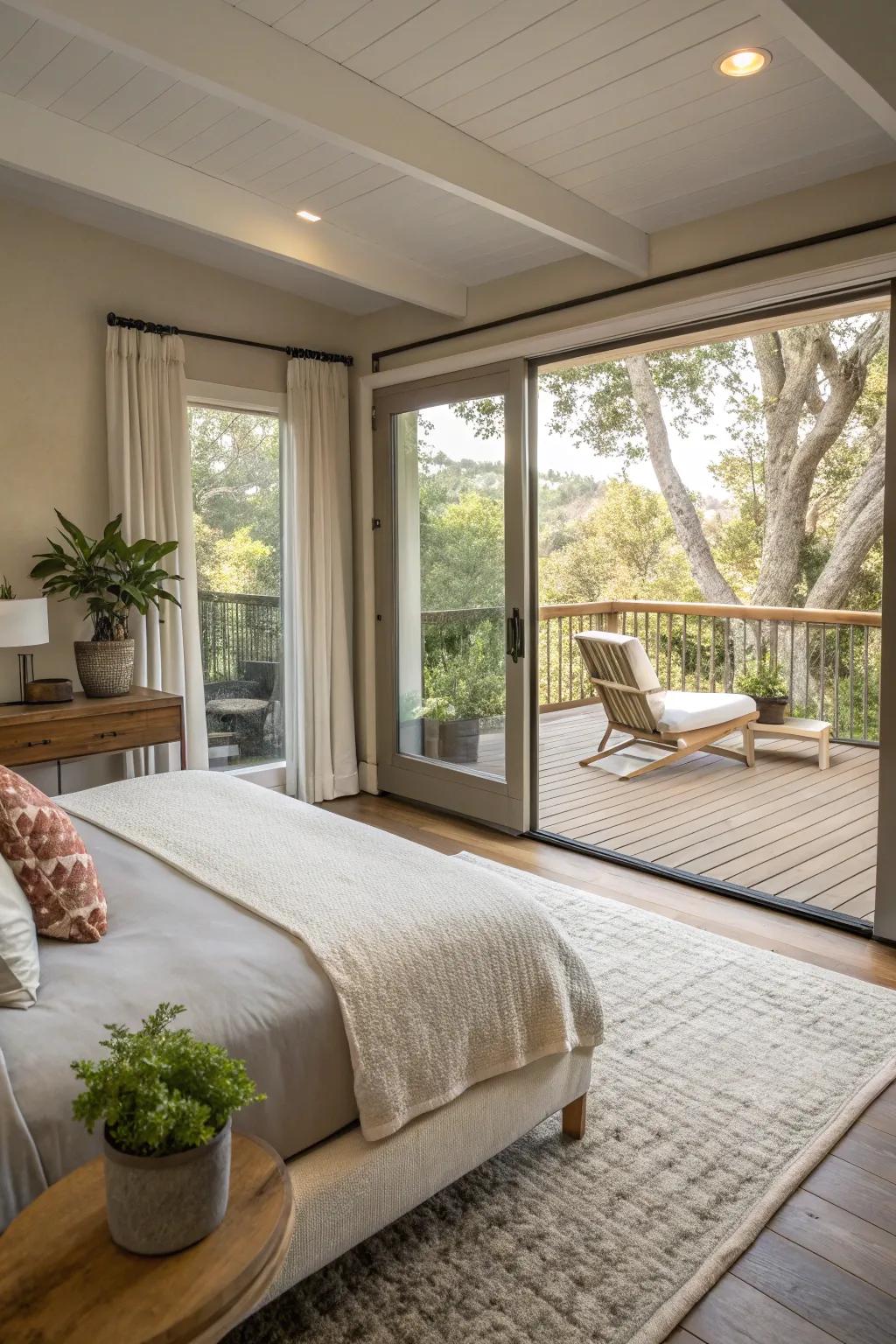 Sliding doors extend the indoor comfort to your deck.