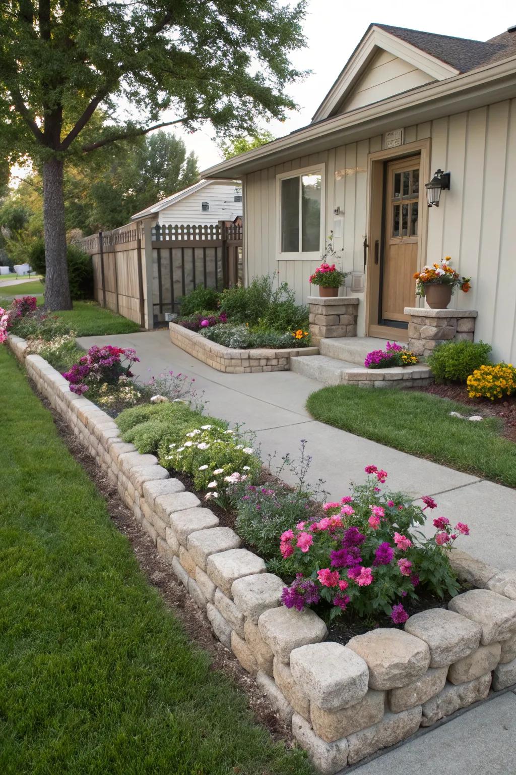 Define your space with stylish stone borders.
