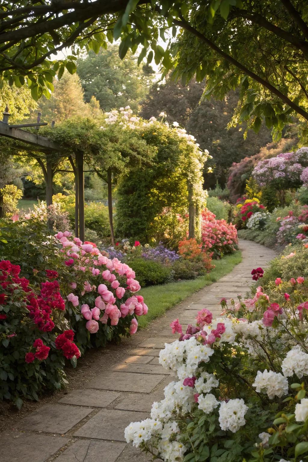 A colorful hideaway bursting with fragrant blooms.