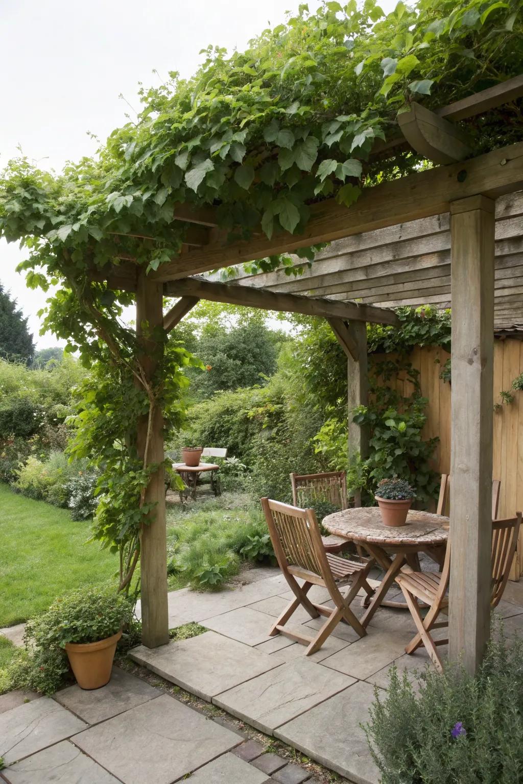 A pergola adds both shade and character to your patio.