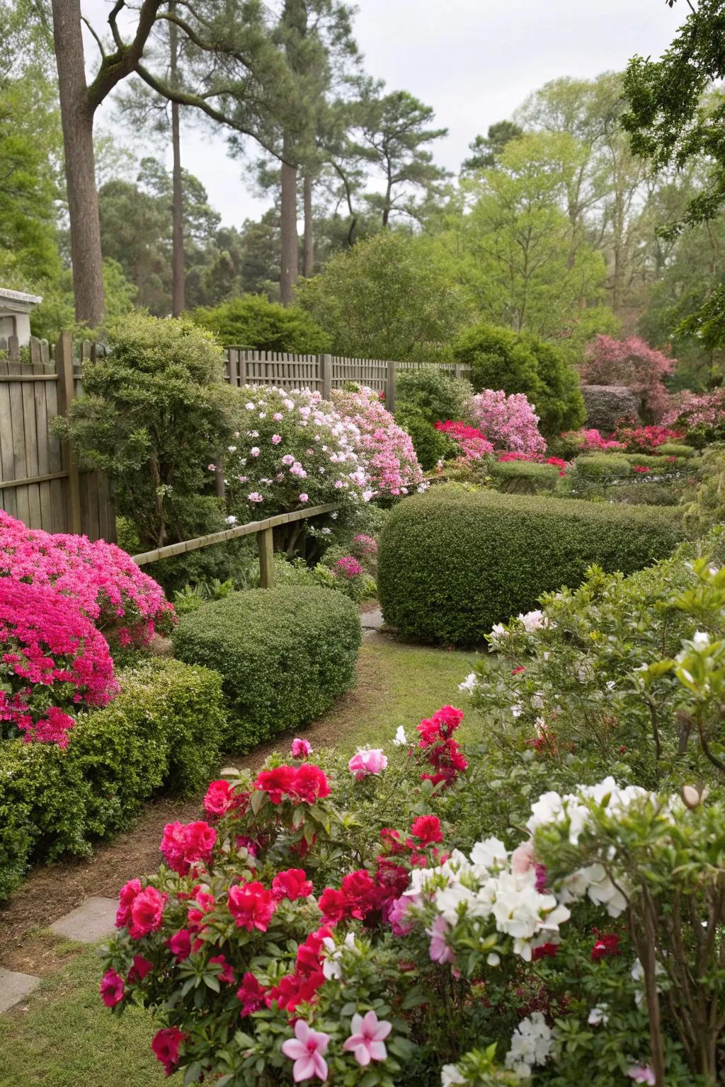 A vibrant display of native shrubs adding lush greenery to the landscape.