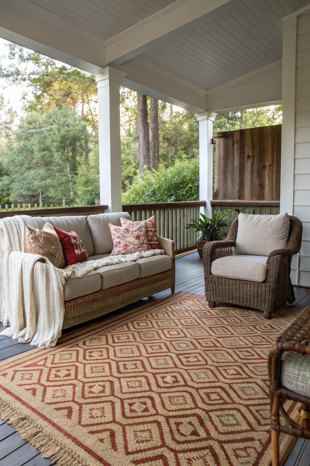 A cozy rug adds warmth and style.