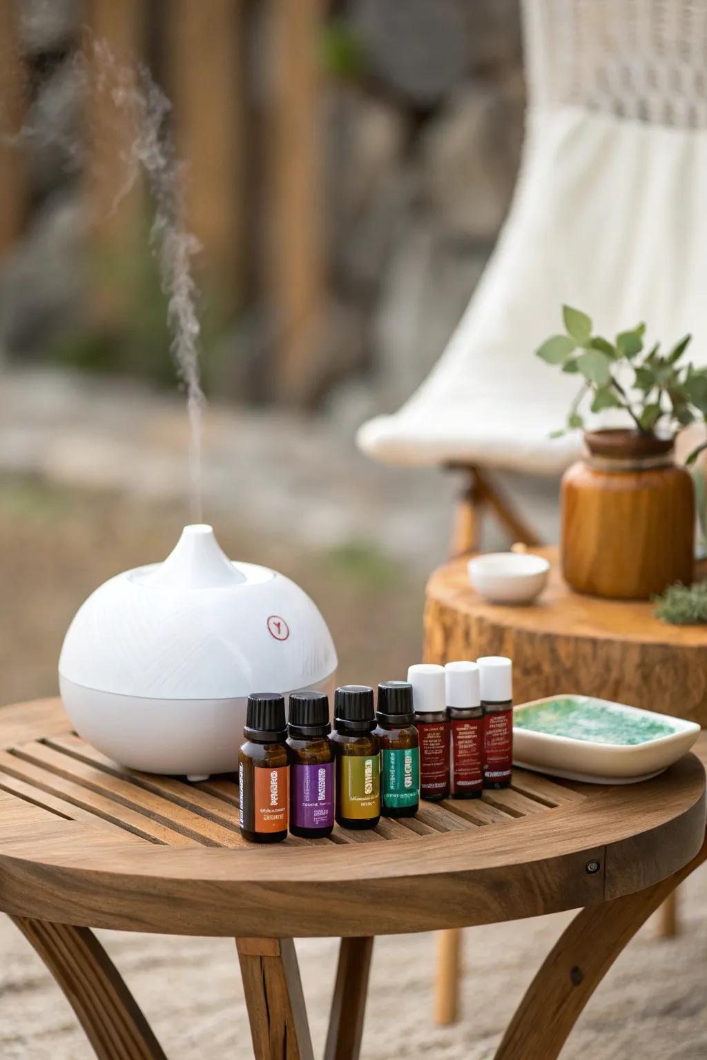 Essential oils ready to enhance any room with their healing aromas.
