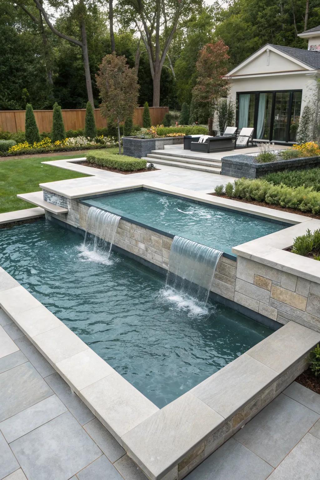 An integrated design offers a seamless and modern look for your outdoor space.