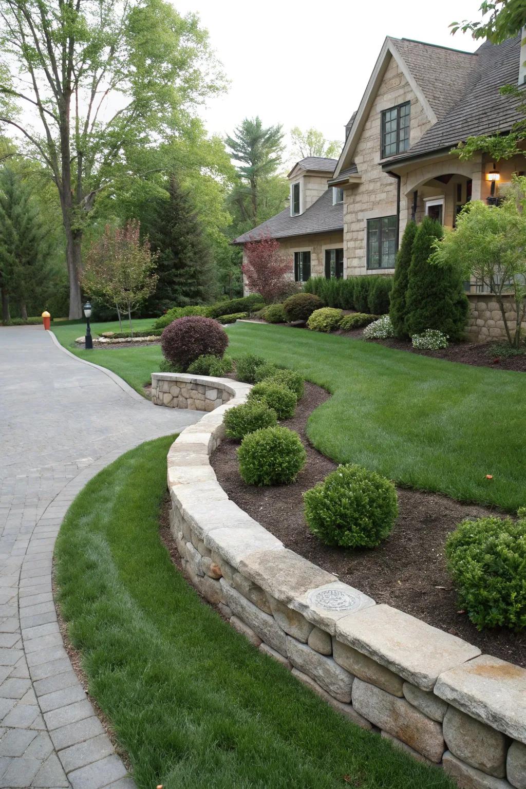 Stone edging gives your landscape a refined finish.