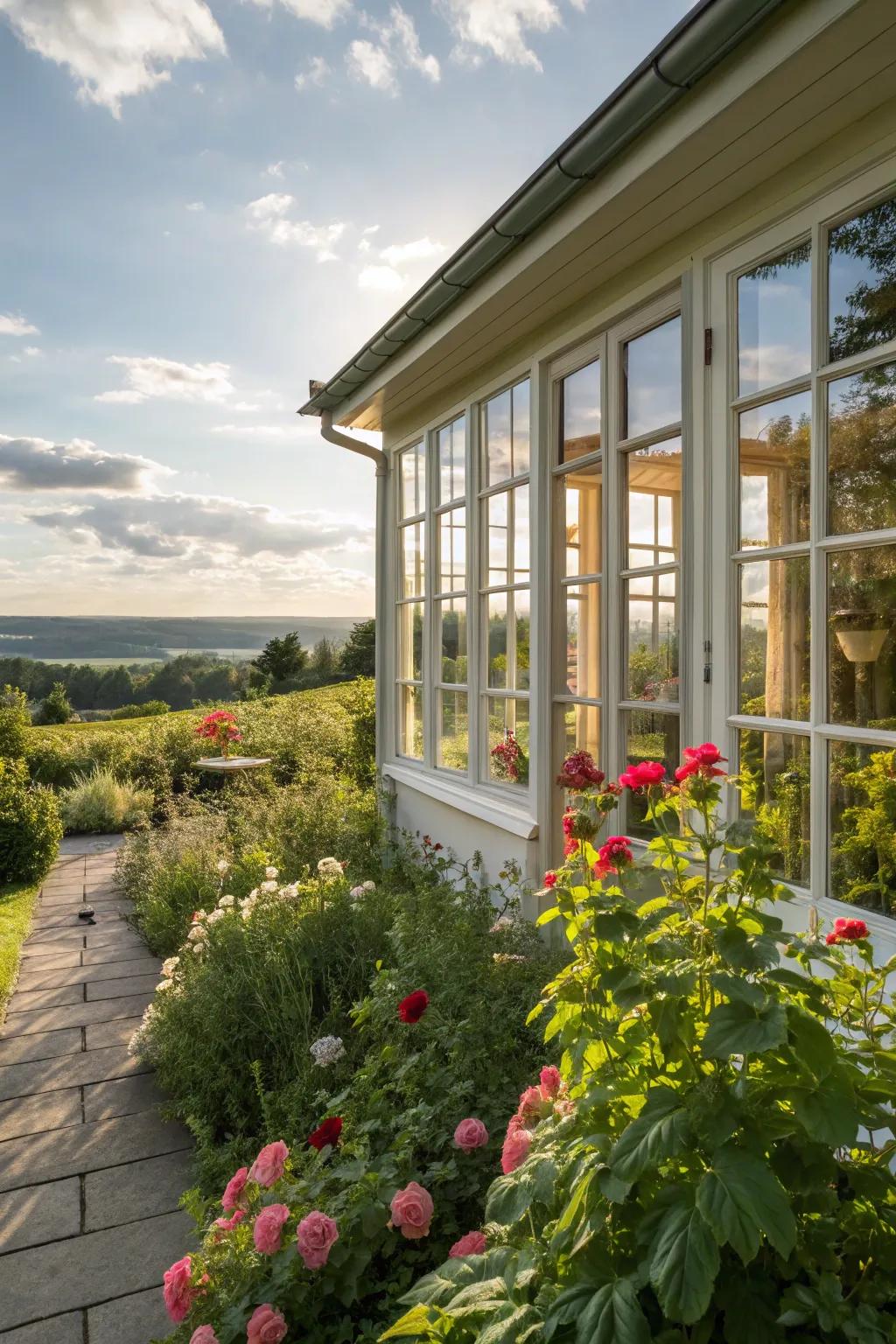 A summer house that effortlessly connects with the surrounding nature.