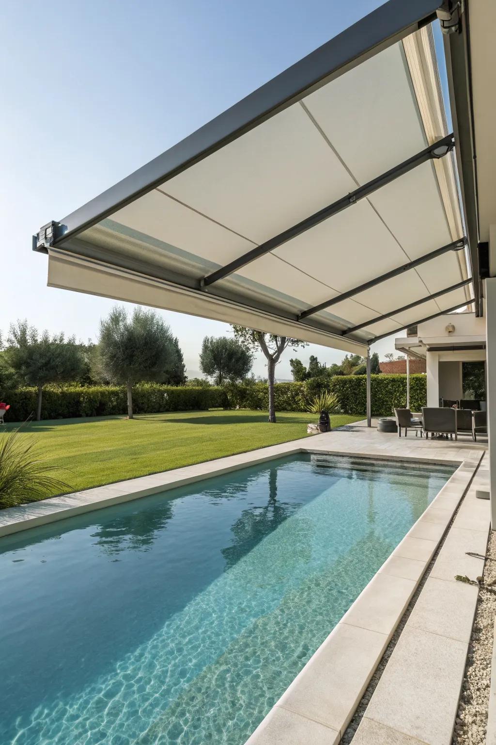 Enjoy adjustable shade with stylish retractable awnings.