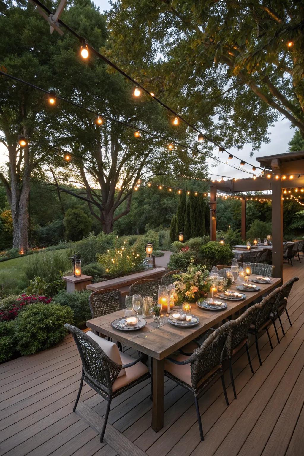 Transform your deck into an outdoor dining paradise.
