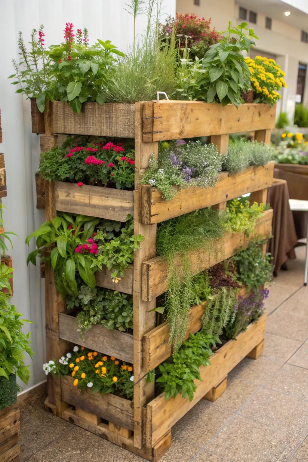 Vertical gardens bring life to any wall.