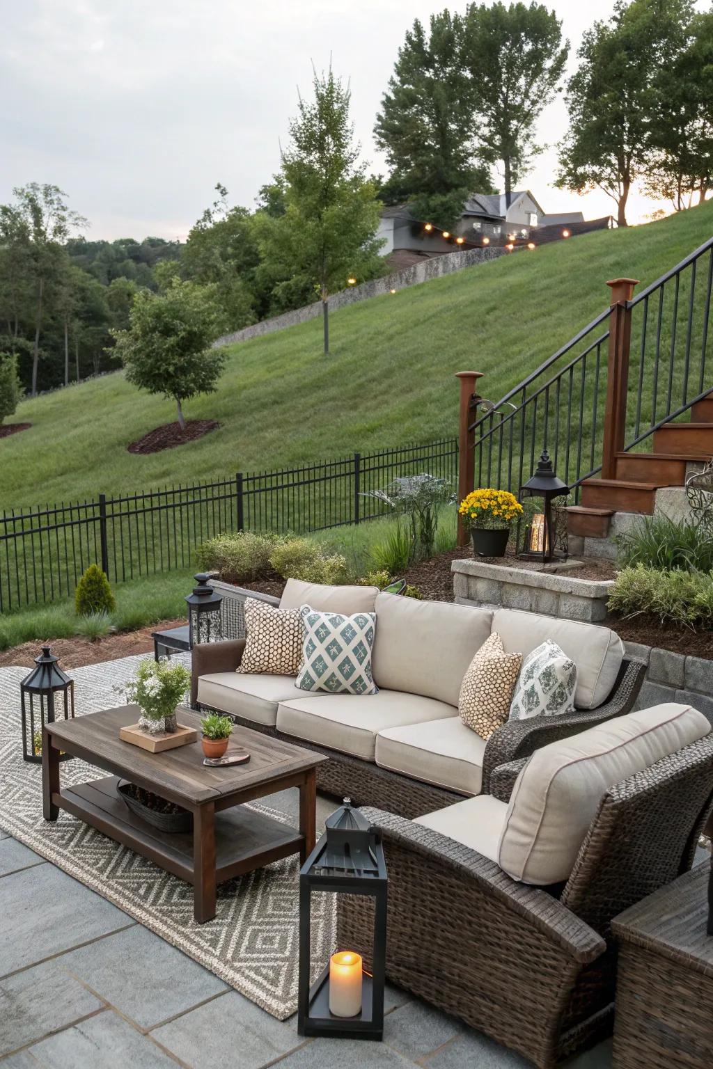 Create a relaxing nook with a view.