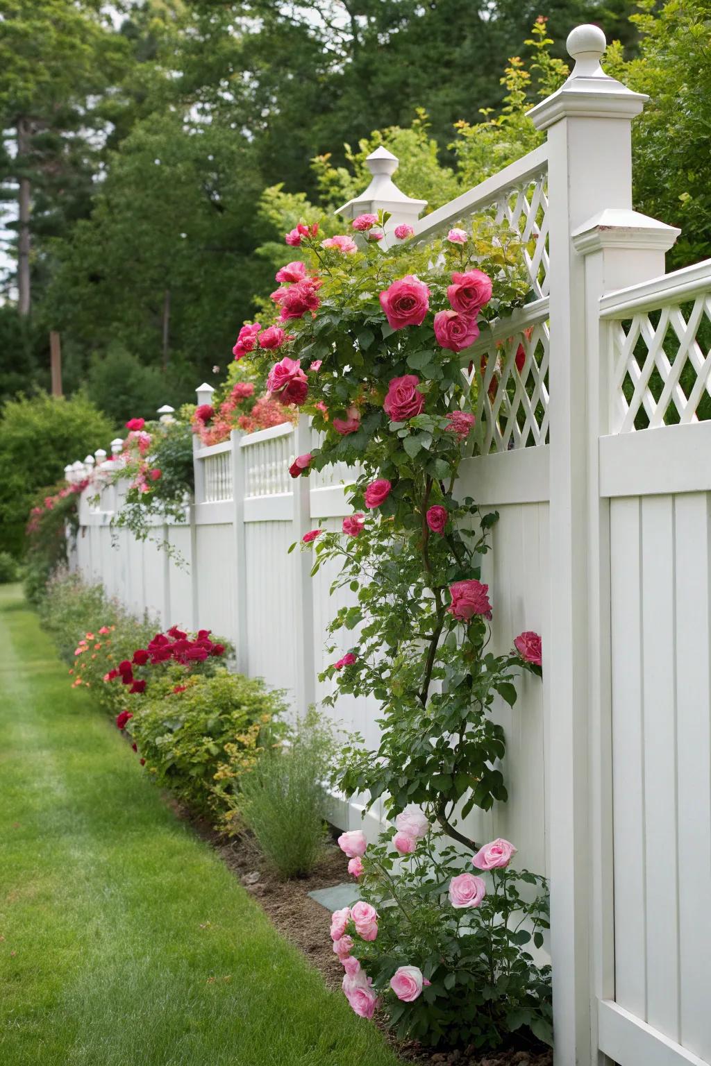 Enhance your fence with a graceful lattice top design.