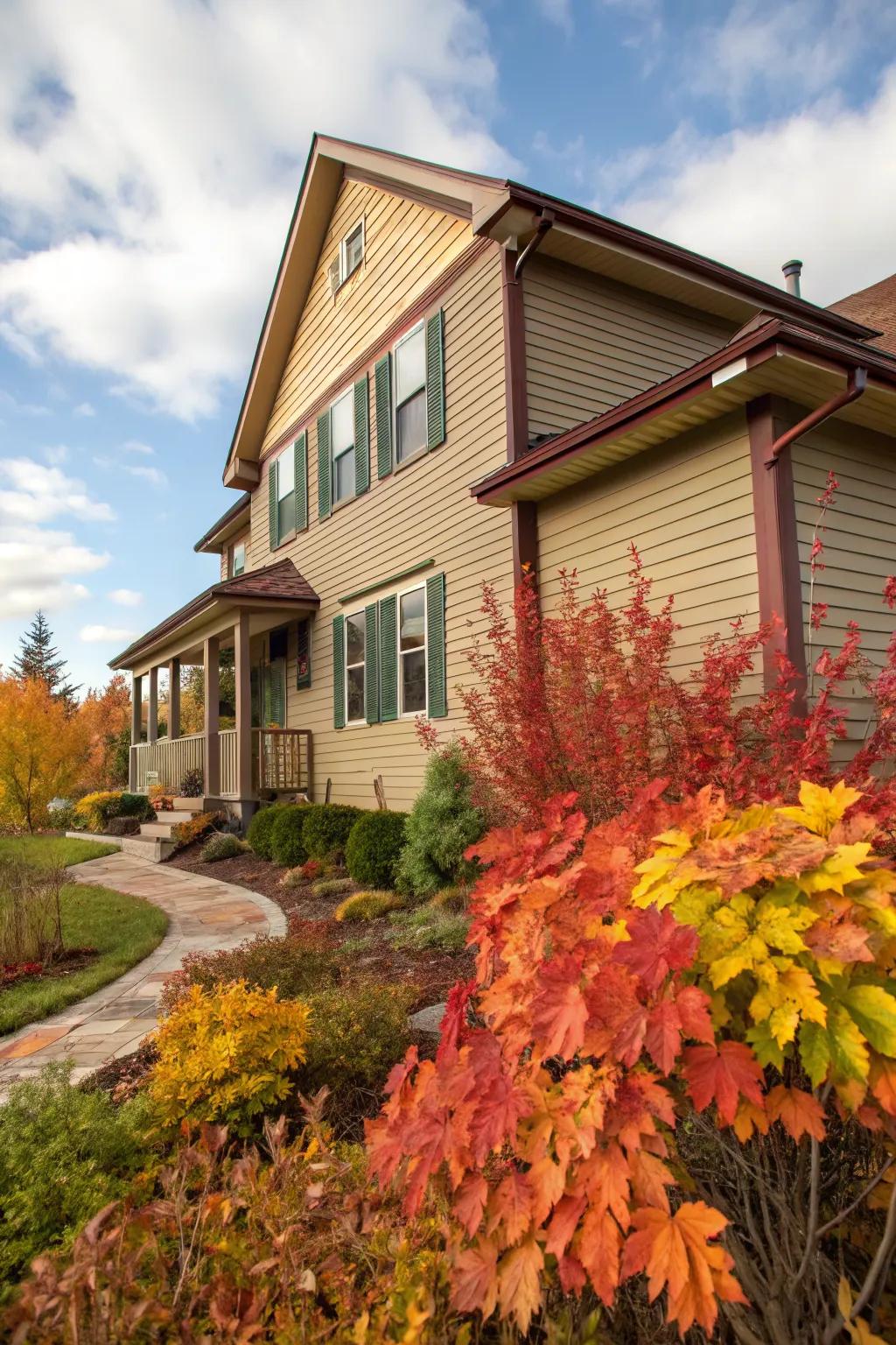 Earthy tones create a warm and welcoming atmosphere.