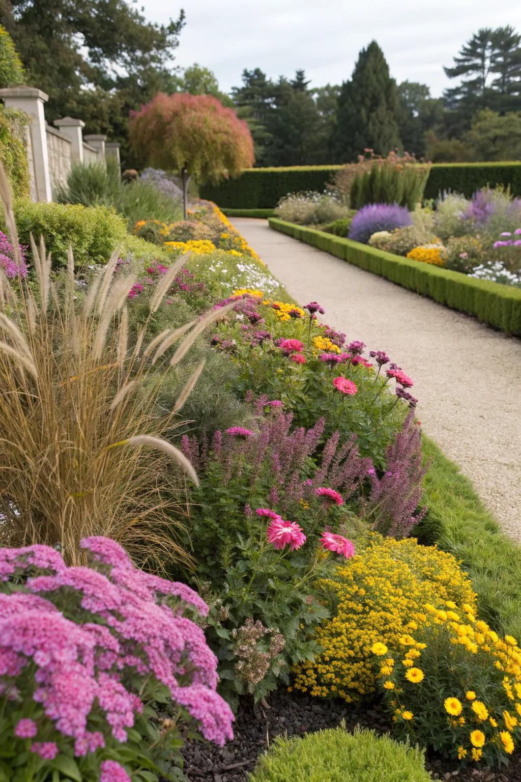 A diverse planting palette keeps your garden lively and interesting.