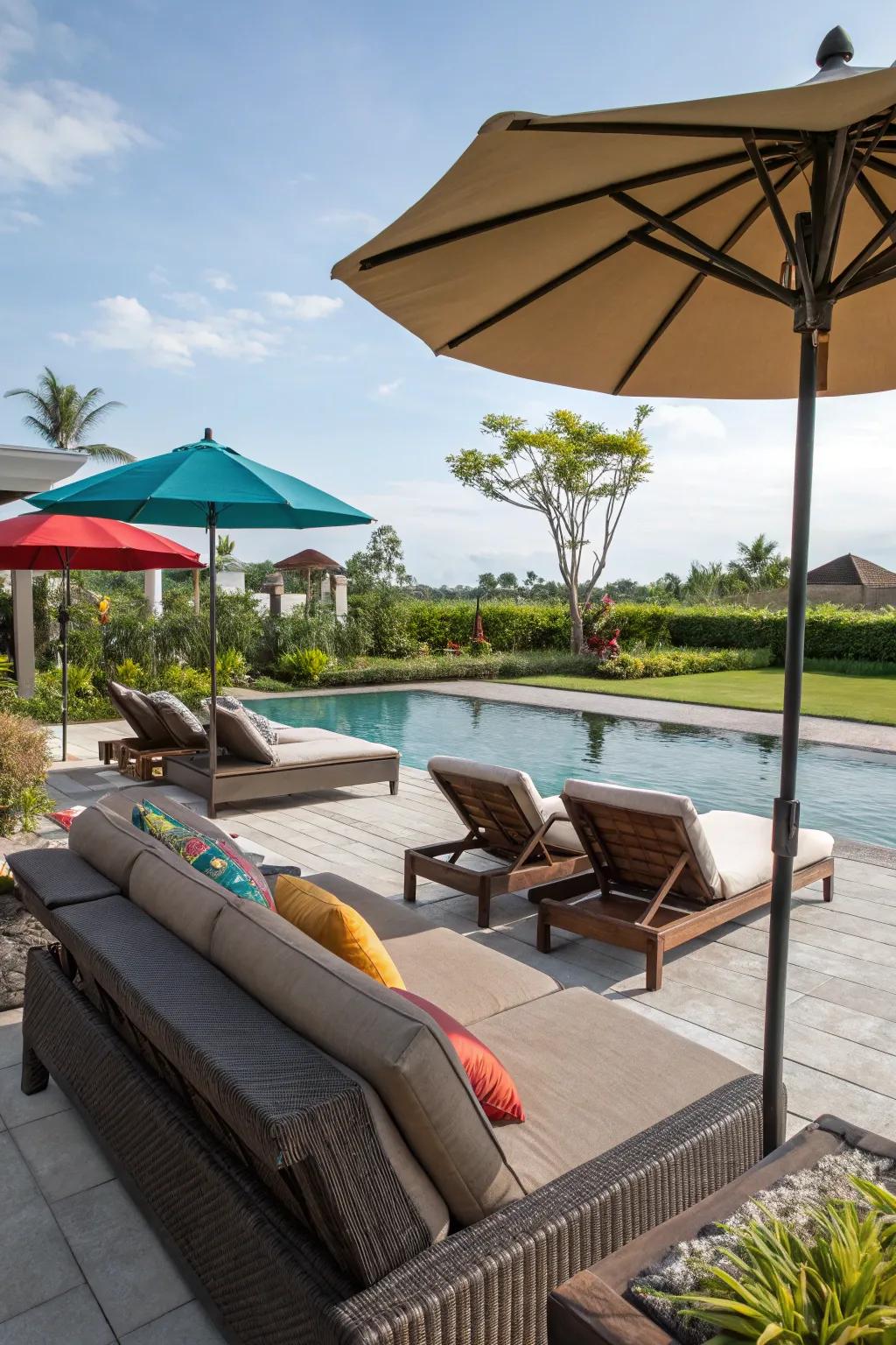 Luxurious poolside lounge for ultimate relaxation