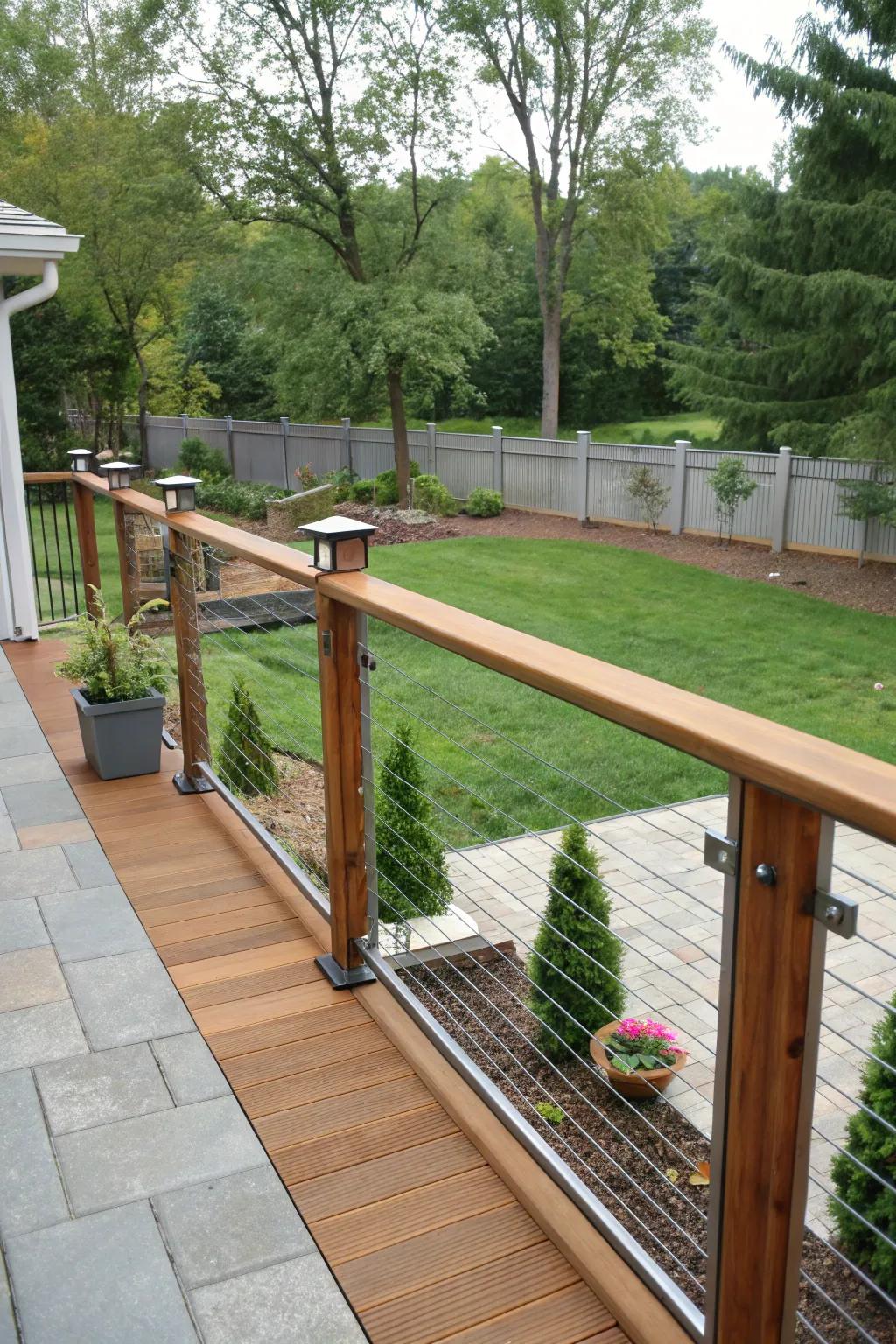 Modern minimalist design with 2x6 wood and metal accents.