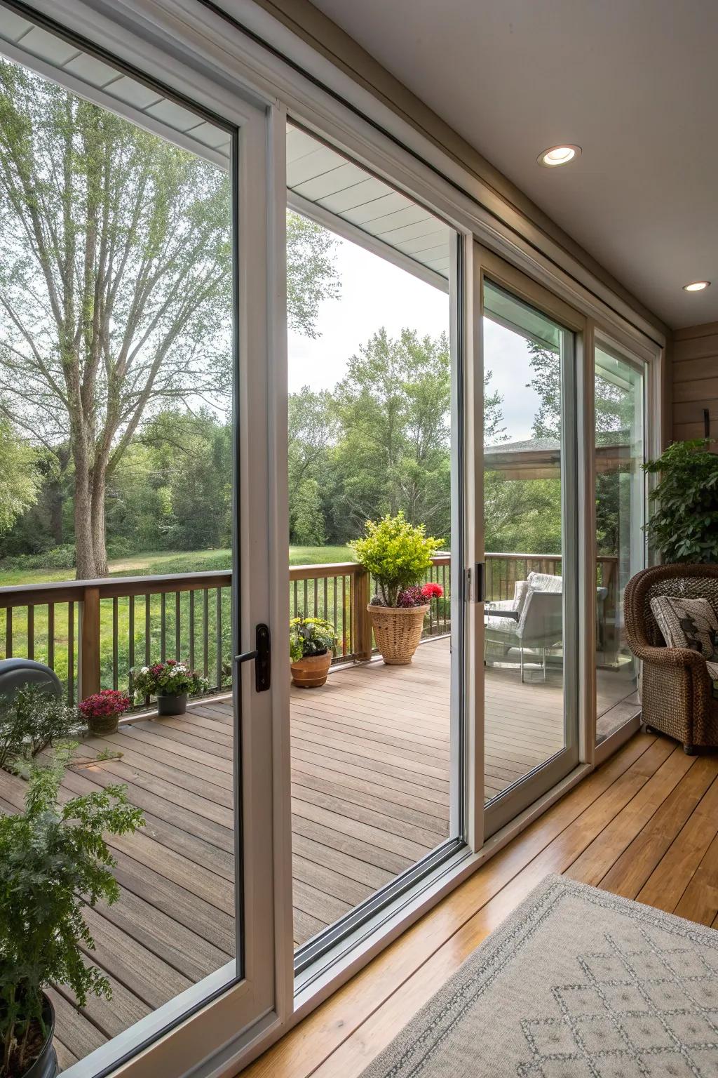 Seamless transition from indoors to outdoors.