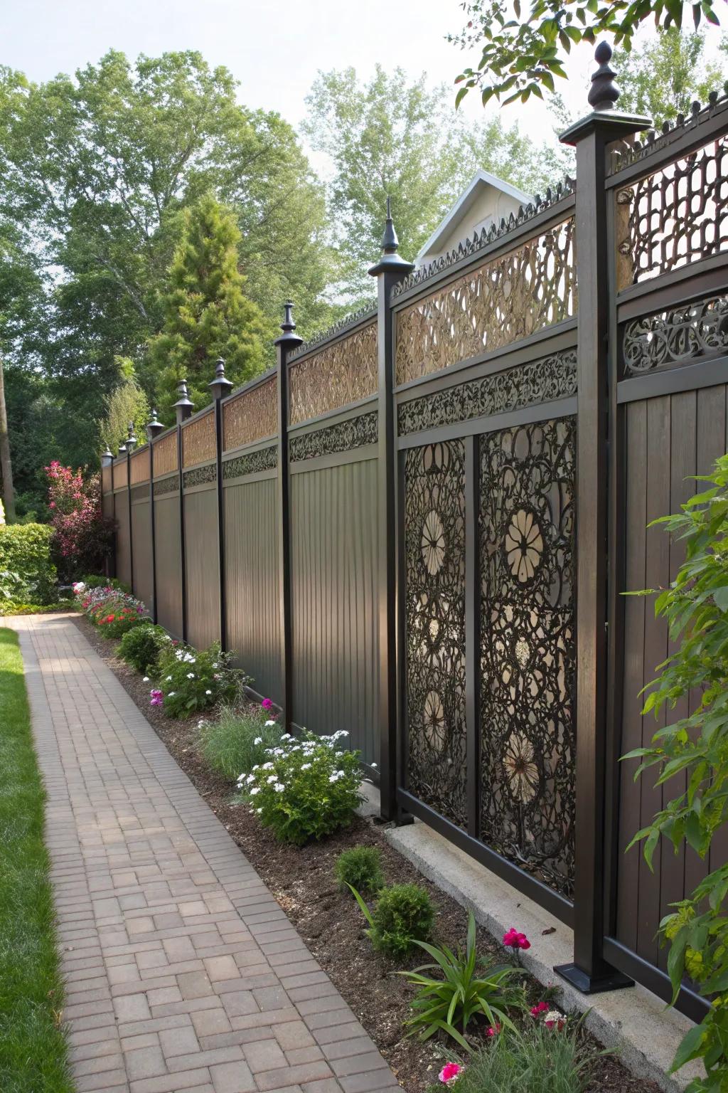 Decorative screens add an artistic touch to privacy solutions.