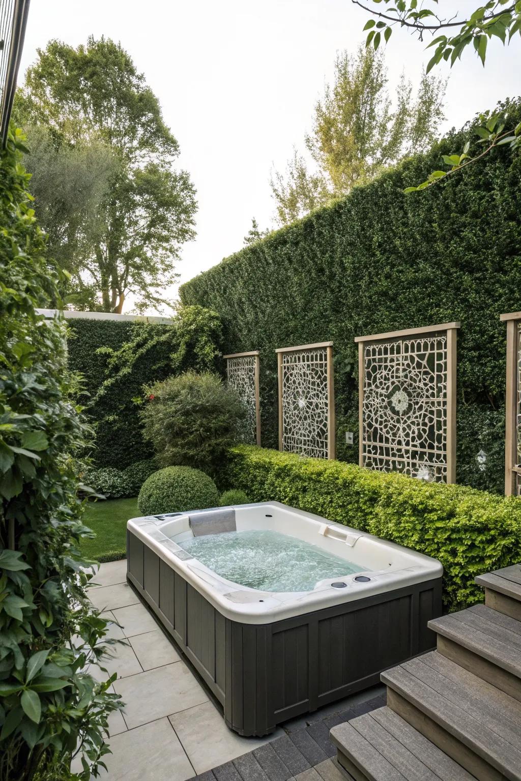 Enjoy seclusion with stylish privacy features.