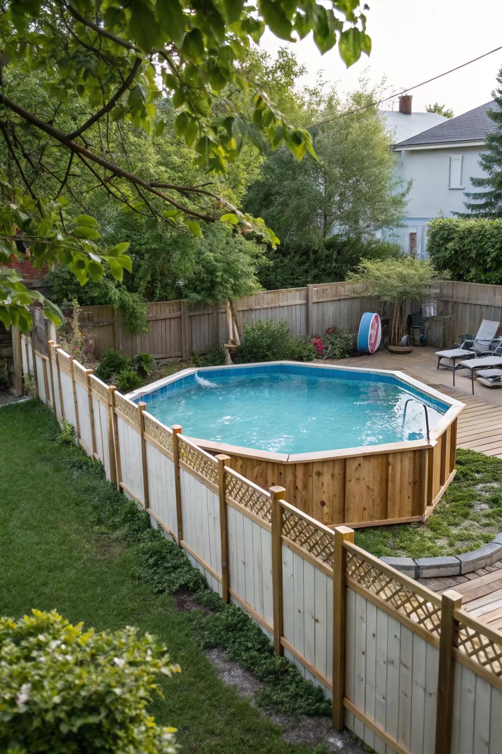 A privacy fence makes your pool area feel like a private retreat.