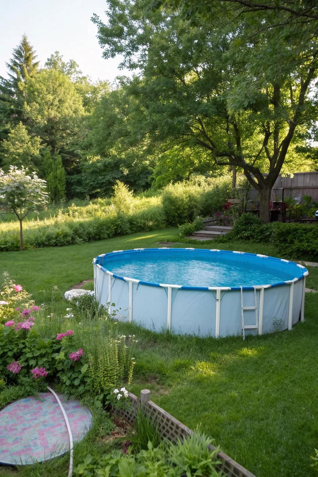 Eco-friendly foam pads offer a soft, sustainable base for your pool.