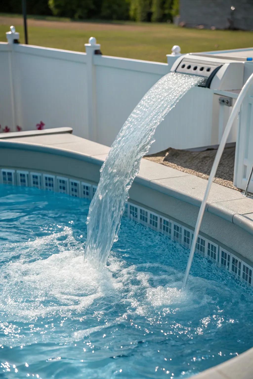 Adjust the flow of your waterfall to suit your mood.