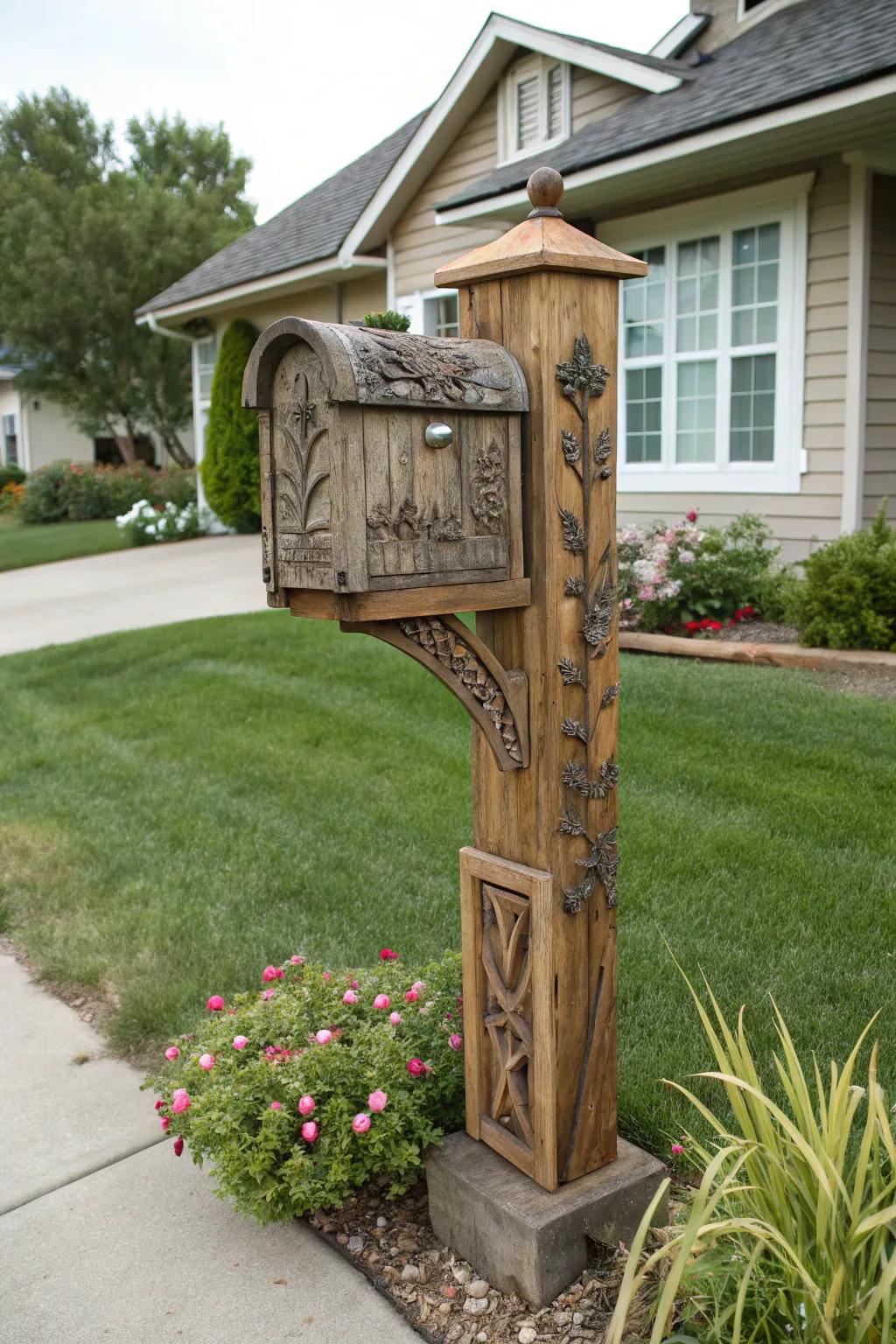 A decorative post adds personality and charm to your mailbox.
