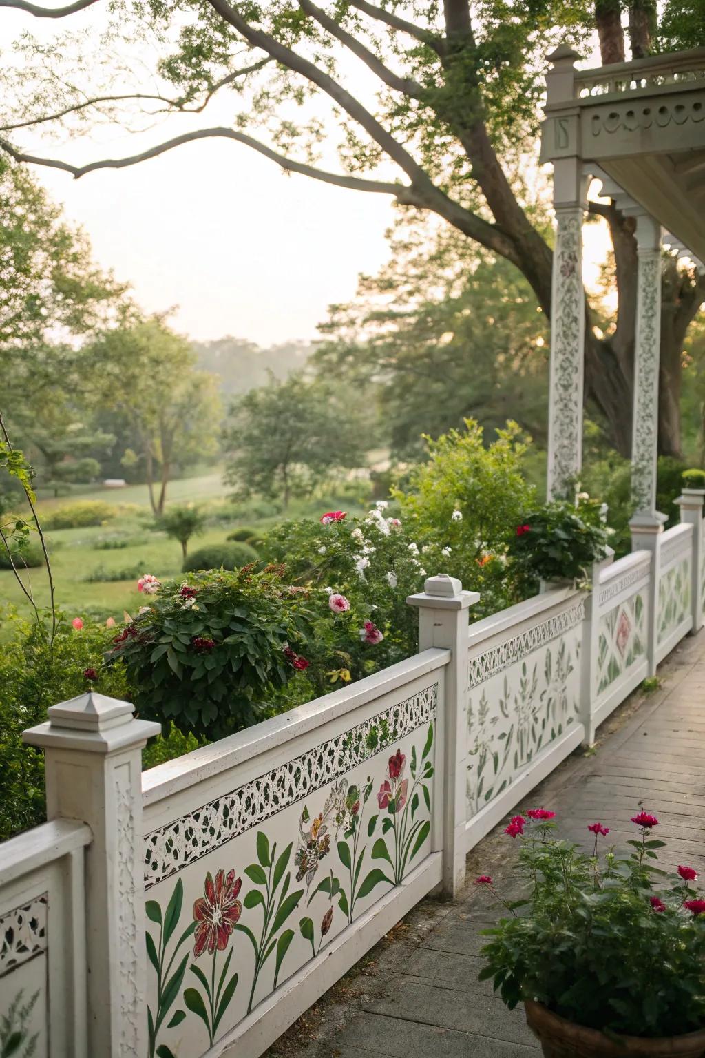 Nature-inspired fence designs blend artistry with the environment.