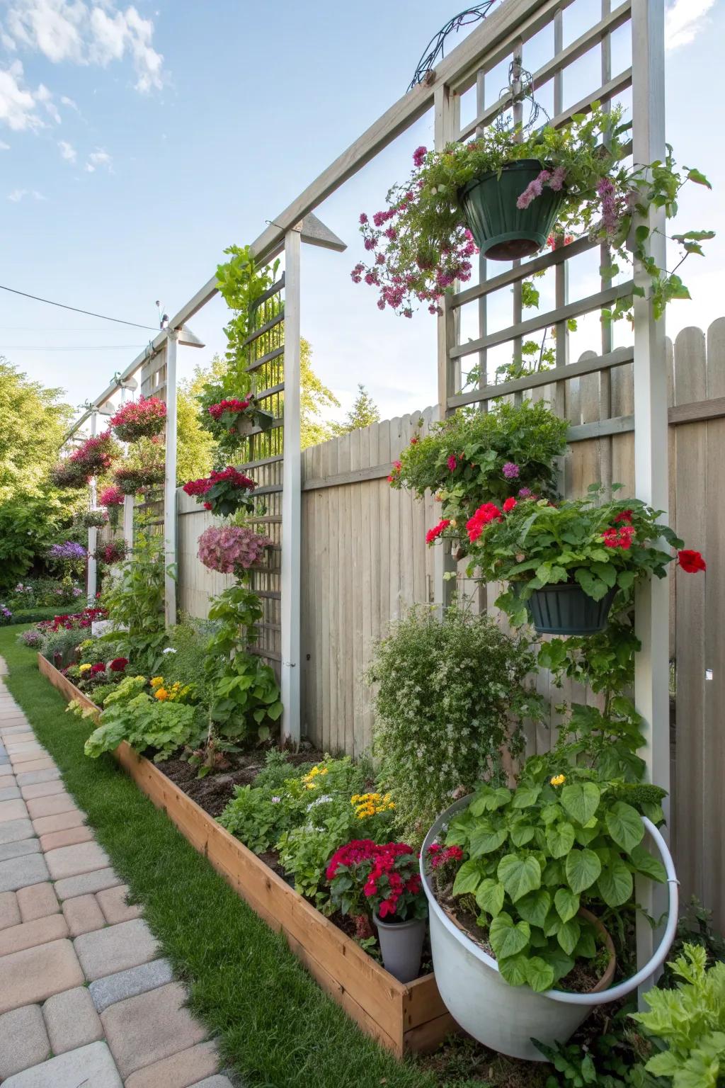 Add life to your patio with a space-saving vertical garden