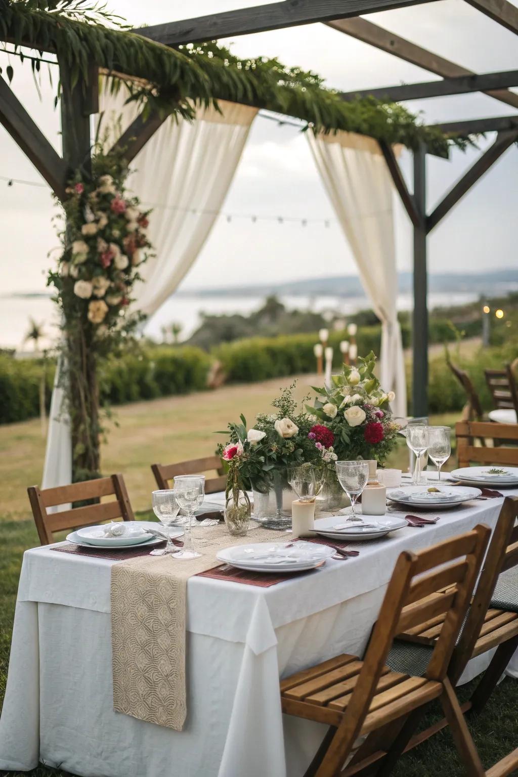 An inviting outdoor dining area perfect for family meals and entertaining.