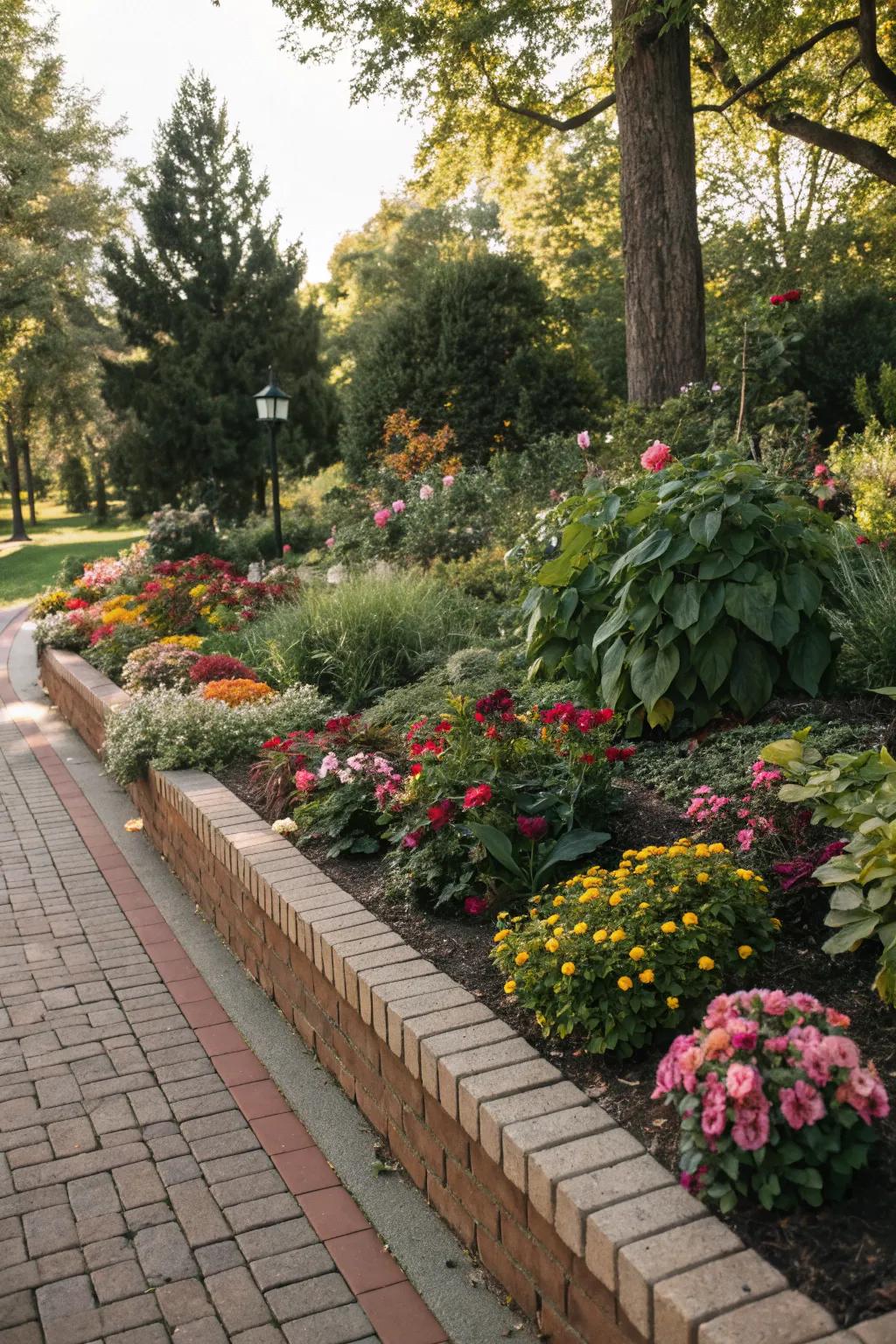 Brick borders bring structure and style to gardens.