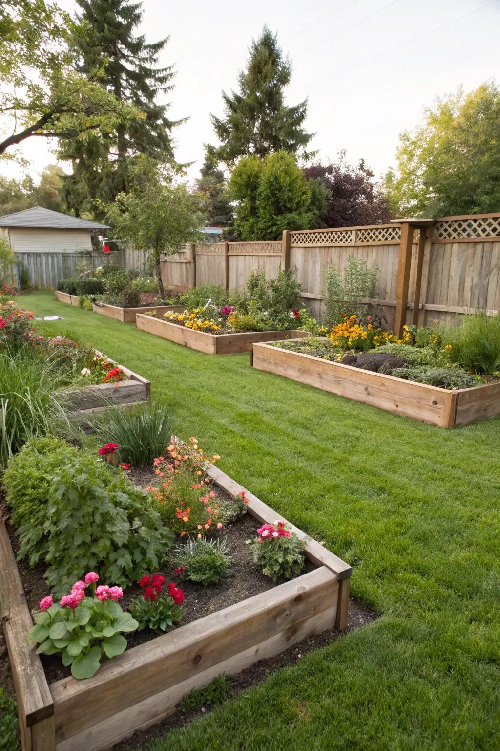 Edging creates a seamless transition from lawn to garden.