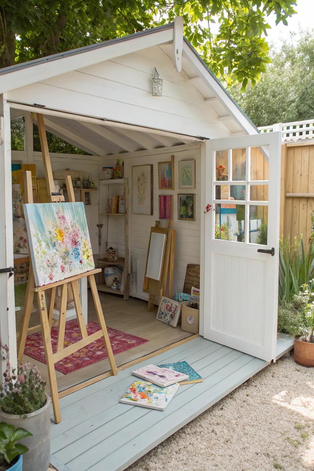 Find inspiration in a backyard art studio.