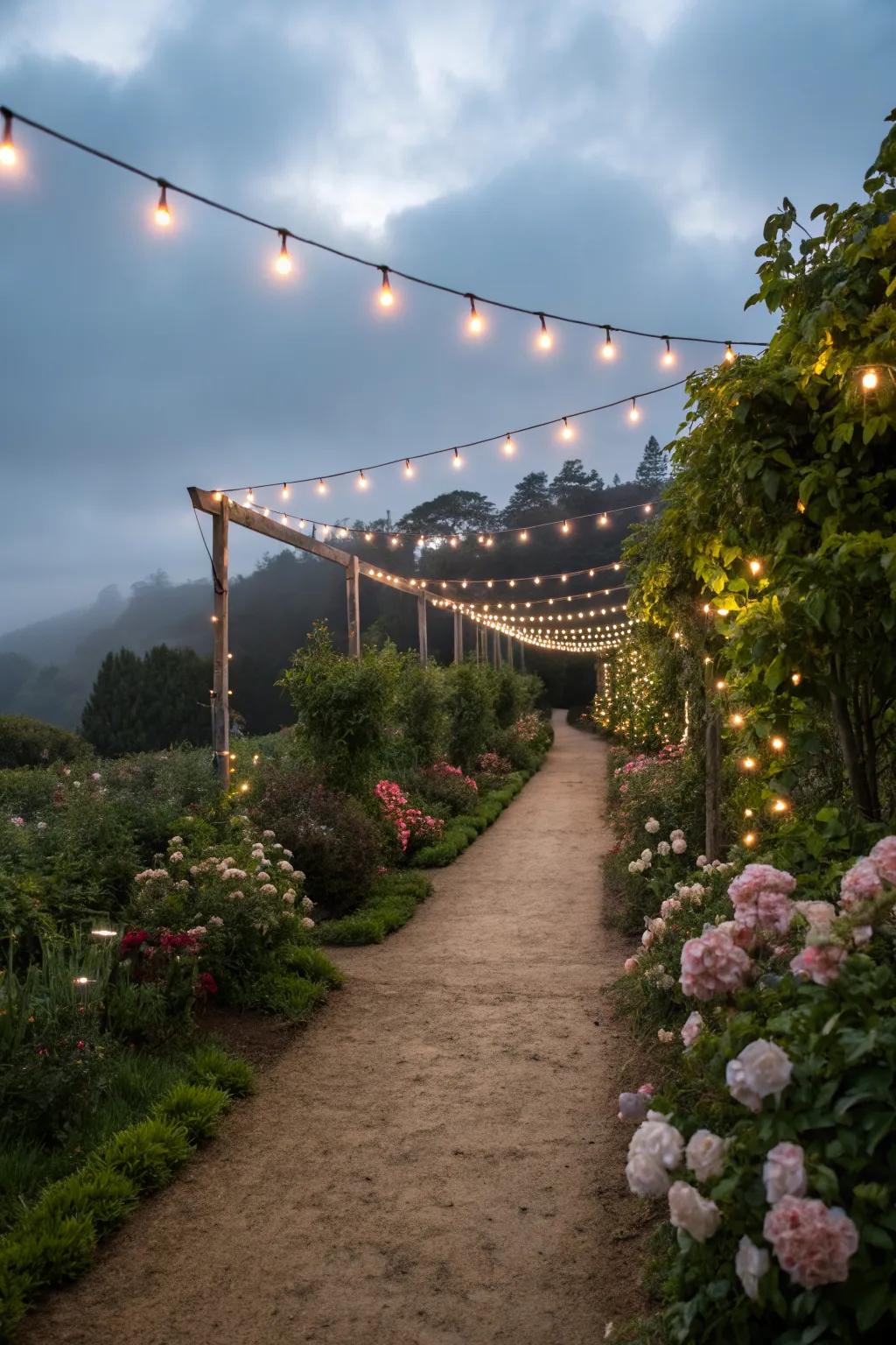 Guide your guests with charming pathway lights.