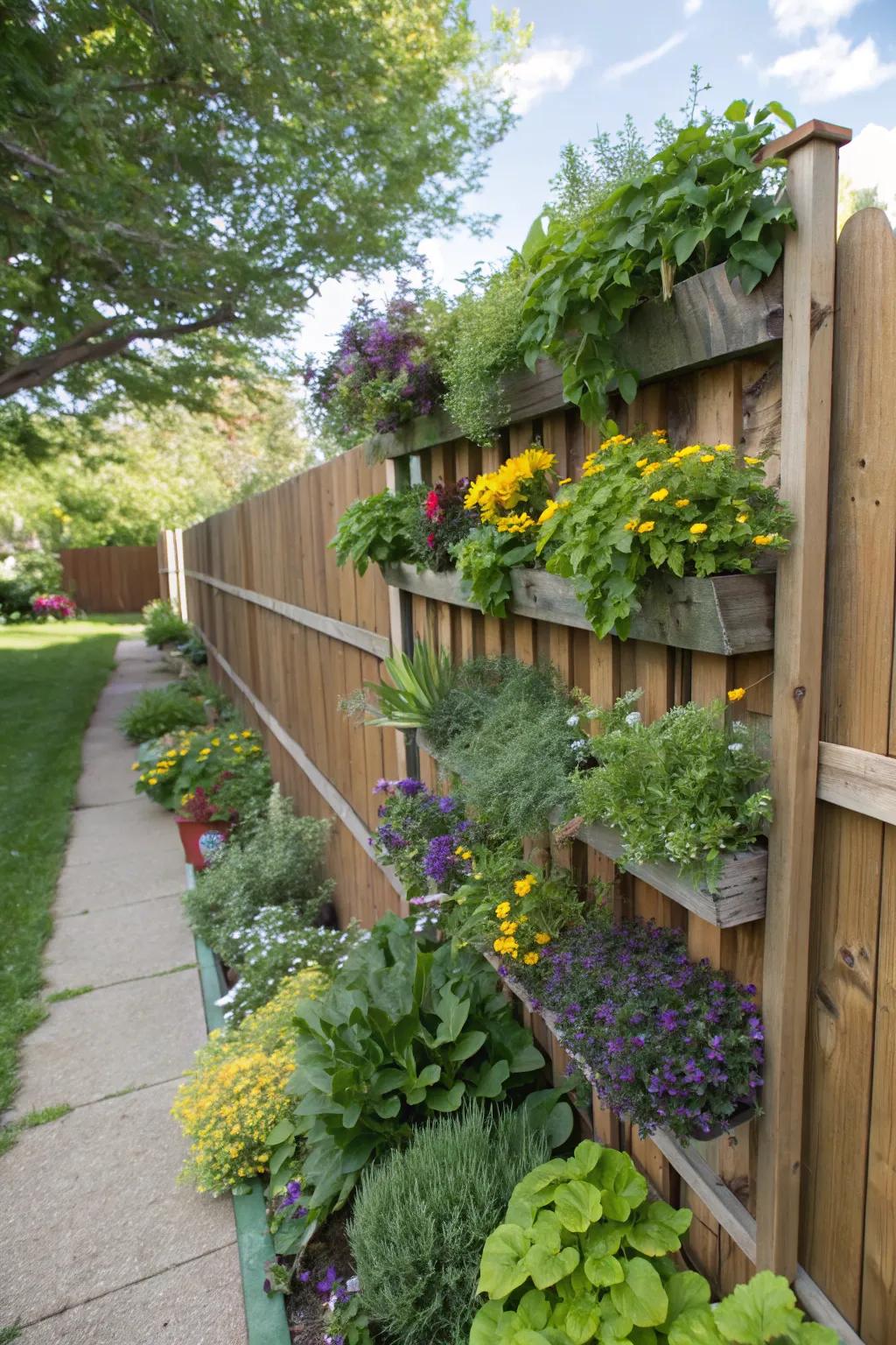Turn your fence into a lush vertical garden.