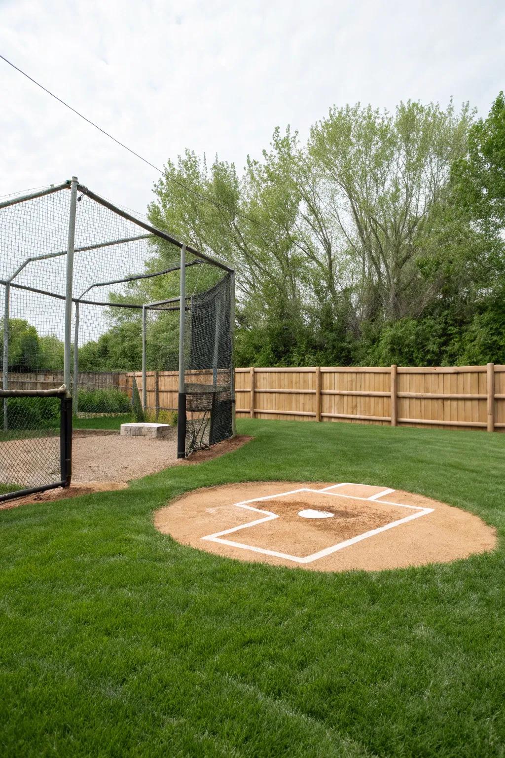 A DIY backstop is a game-changer for keeping balls in play.
