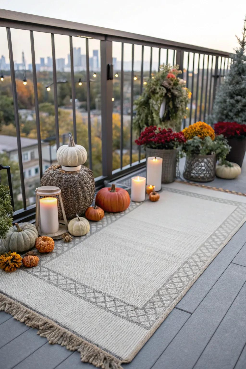 Opt for neutral tones for a timeless balcony look.