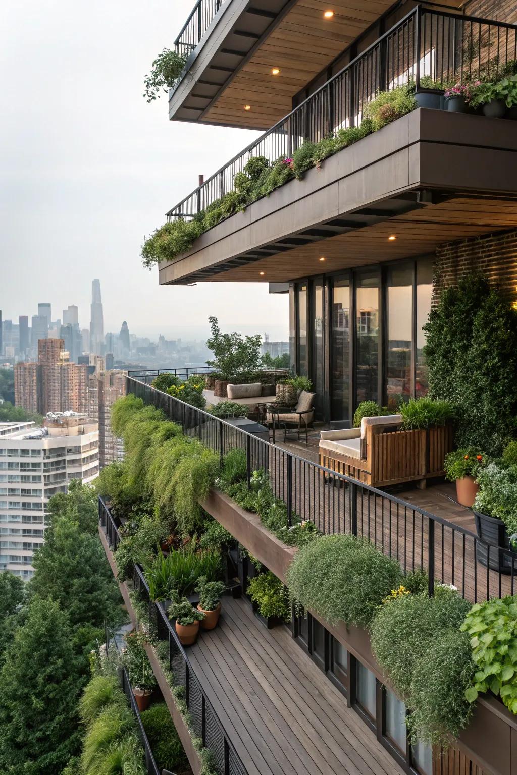 Create dynamic spaces with multi-layered decking.