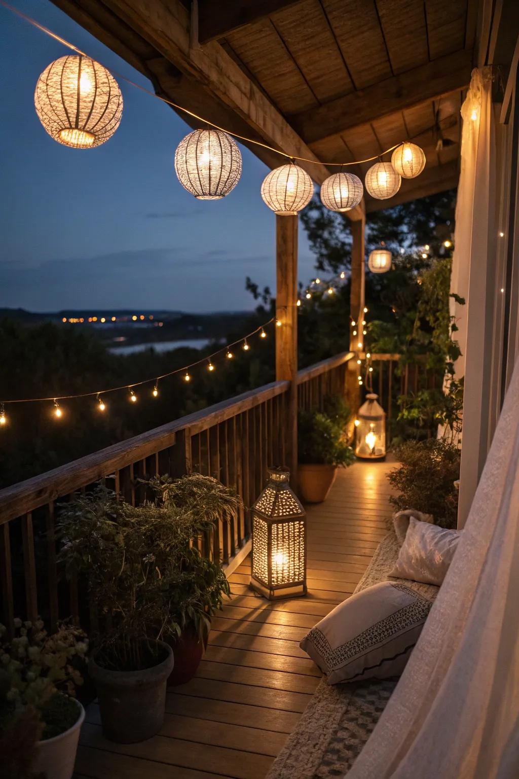 Enchanting ambiance with soft lighting for cozy evenings.