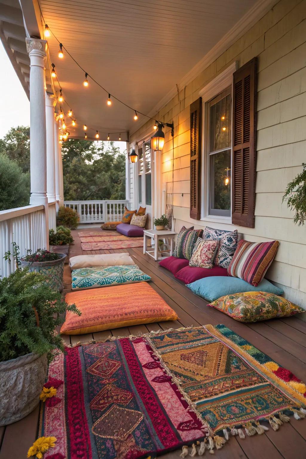 Textiles bring warmth and style to your porch decor.