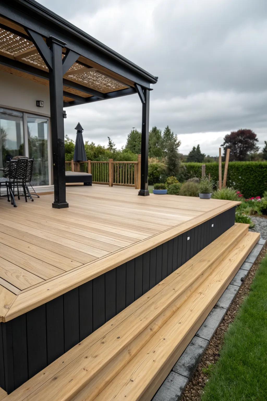 Contrasting colors make your deck stand out beautifully.
