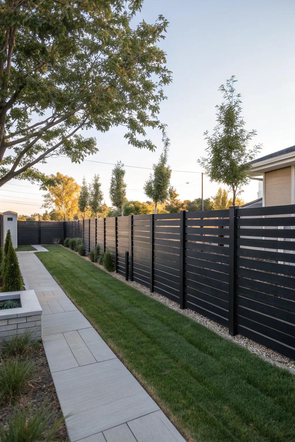 Horizontal slats offer a contemporary twist and spacious feel.