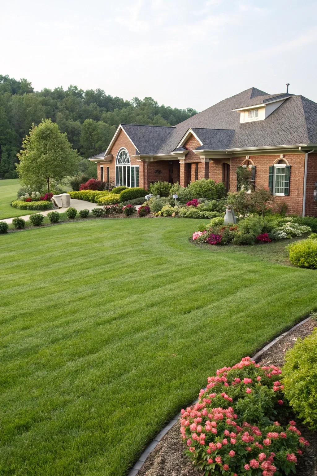 A well-kept lawn enhances the appeal of your ranch home.