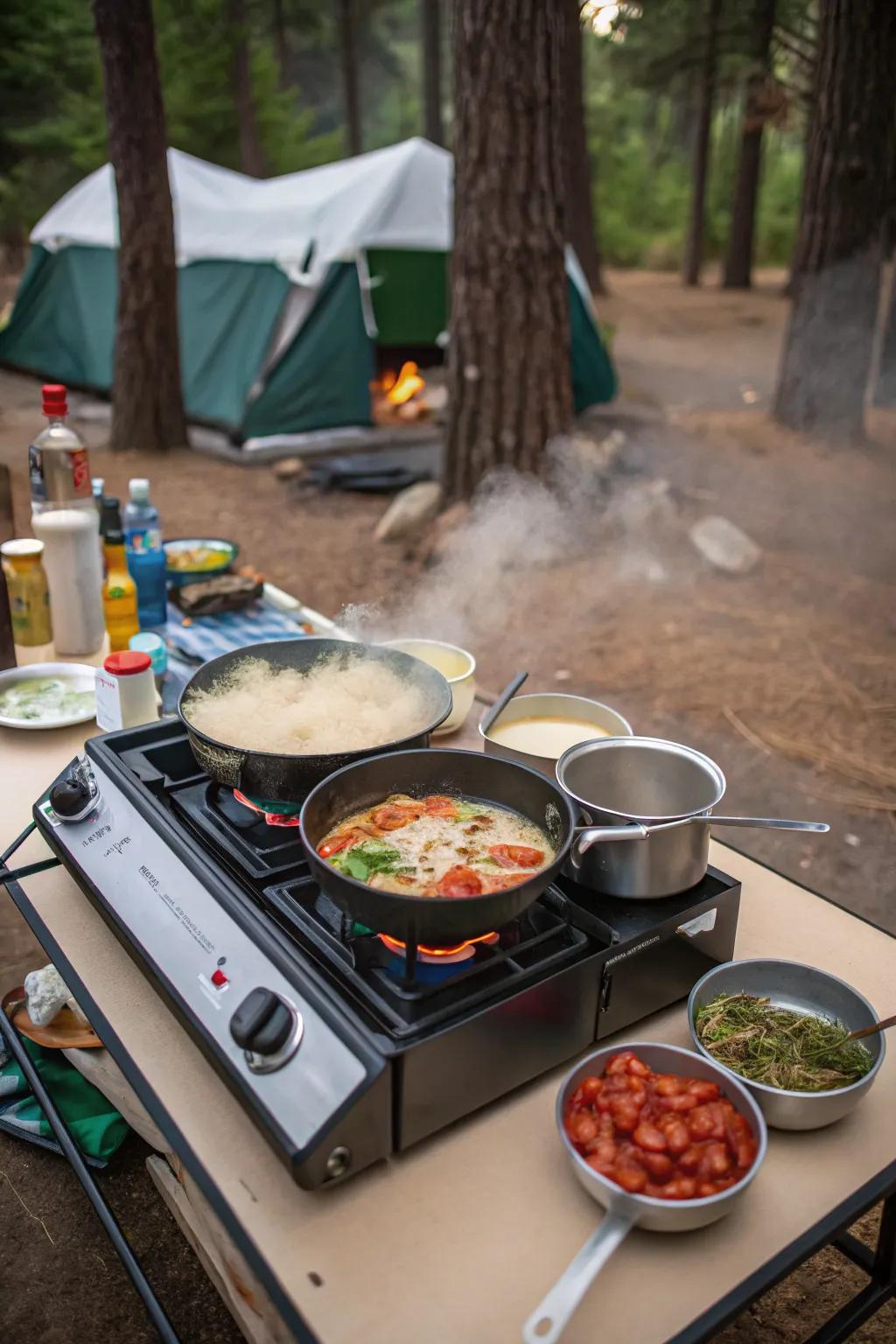 Prepare a feast in the wild with the versatility of a multi-burner stove.