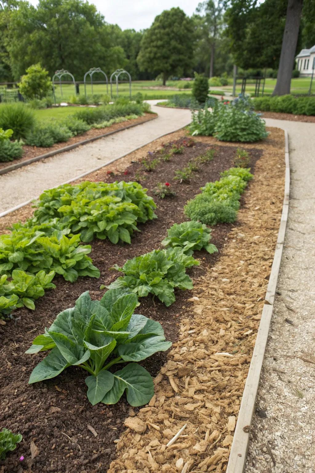 Mulch is a gardener's best friend for moisture retention.