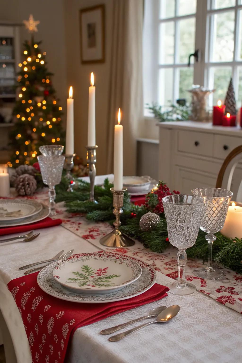 A dining room ready for a festive feast