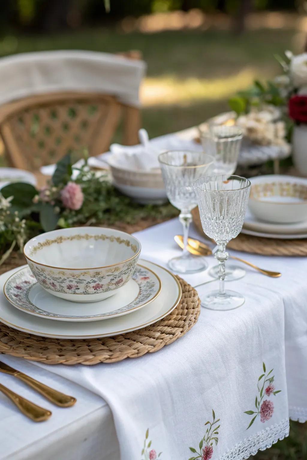 Set the stage with sophisticated tableware.