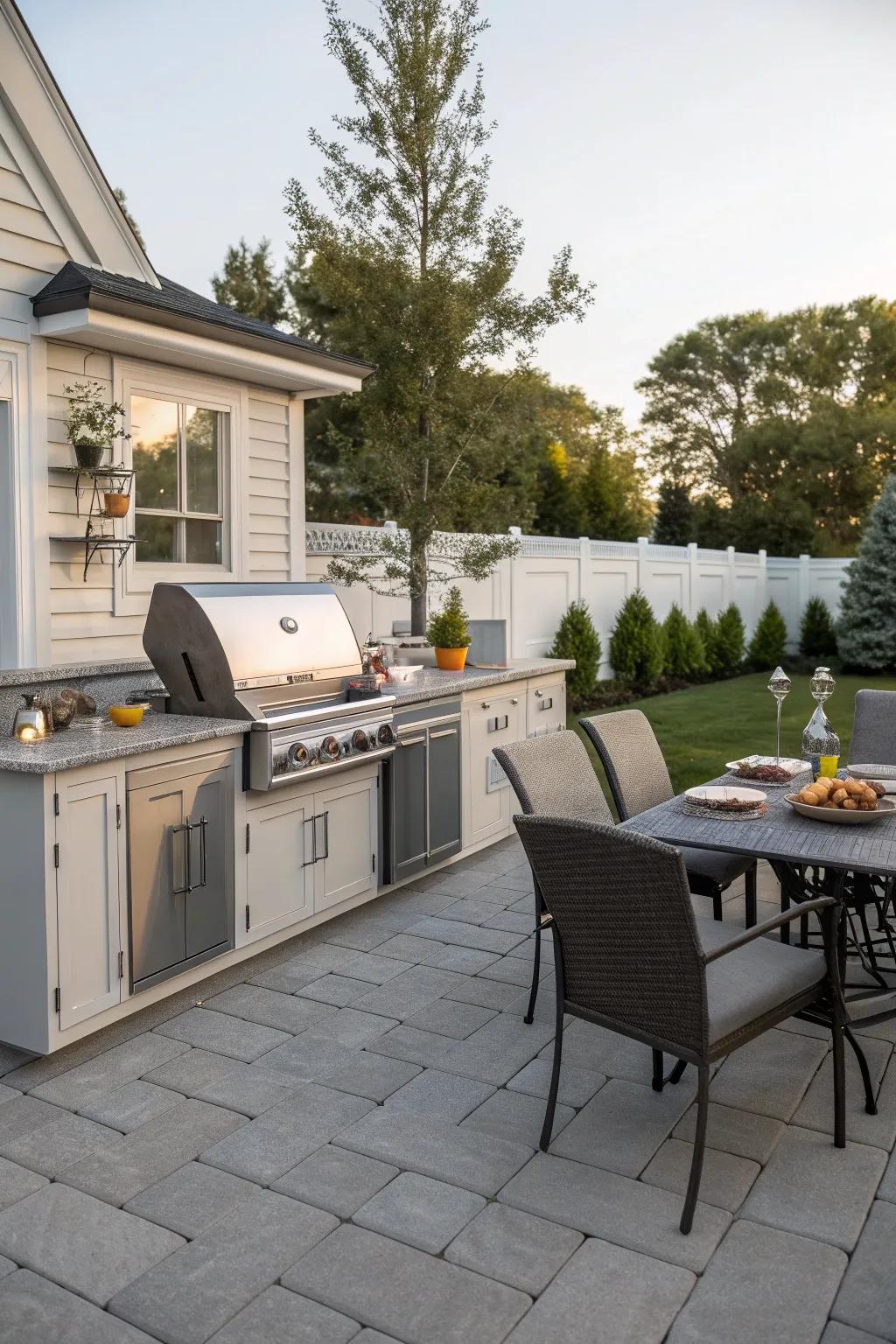 Efficient kitchen layout with essential features.