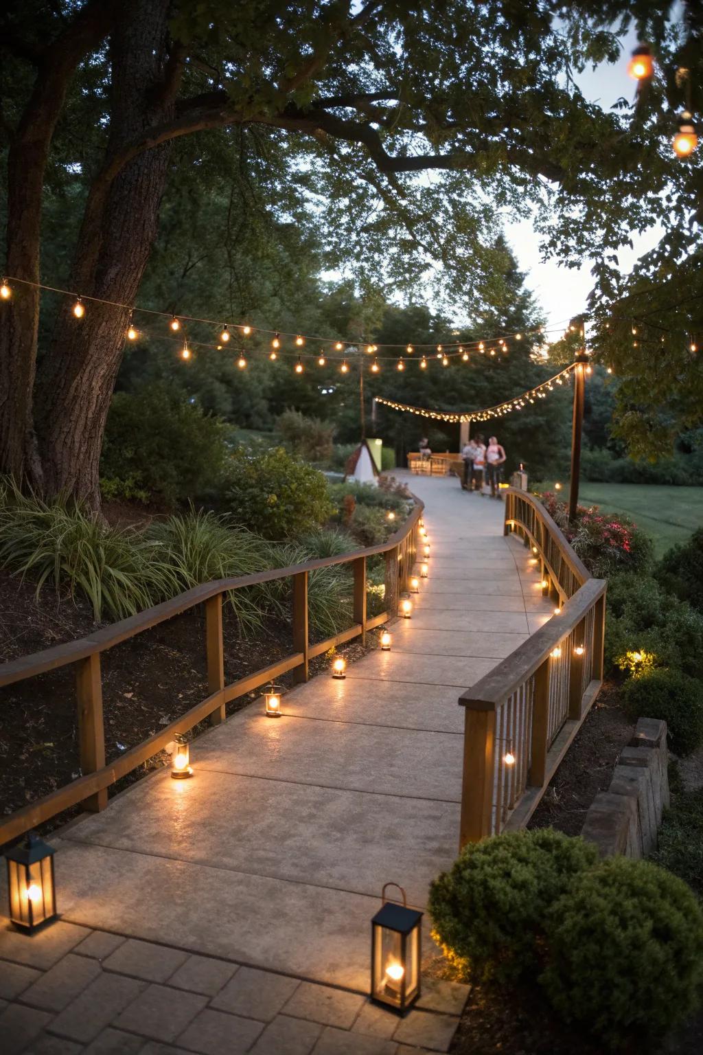 Ambient lighting enhances your deck's evening charm.