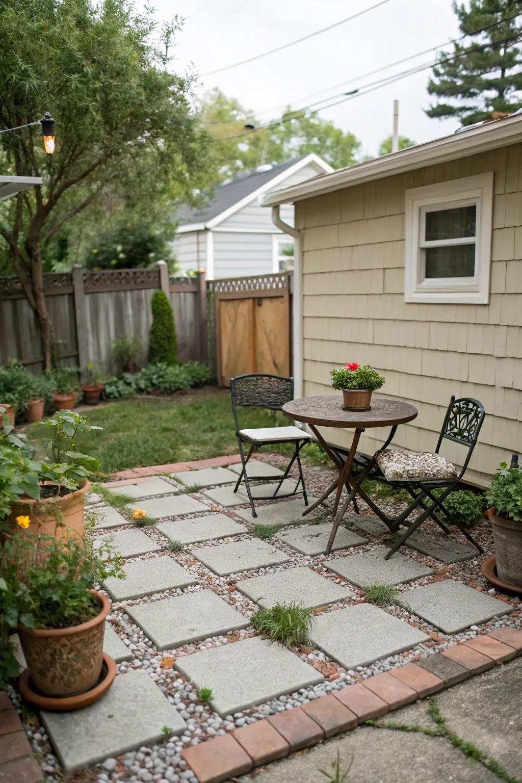 Patterned pavers bring style and flair to any patio.