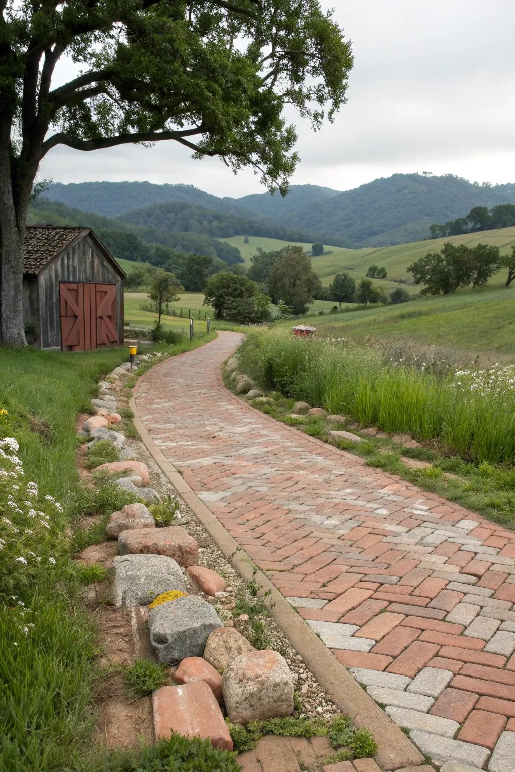 The timeless charm of brick with a modern twist.